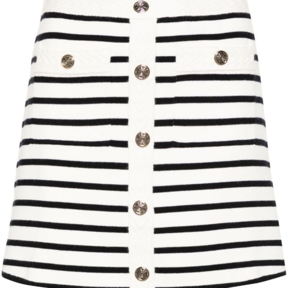 Maje Short striped knit skirt - Size FR 01